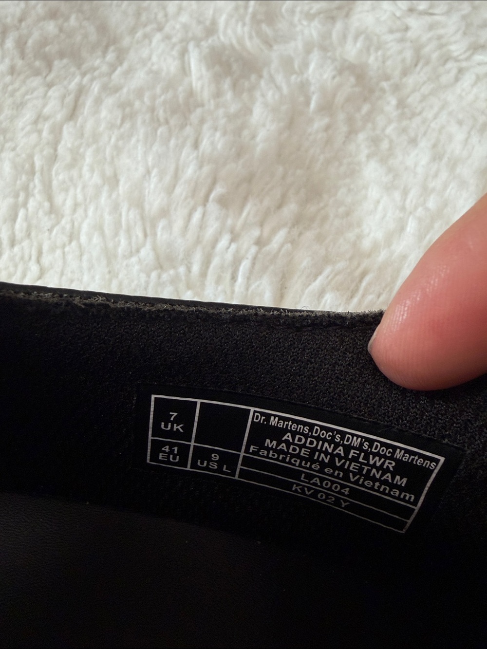 Dr. Martens Black Leather Mary Jane Platform with Yellow Stitching - Picture 6 of 7